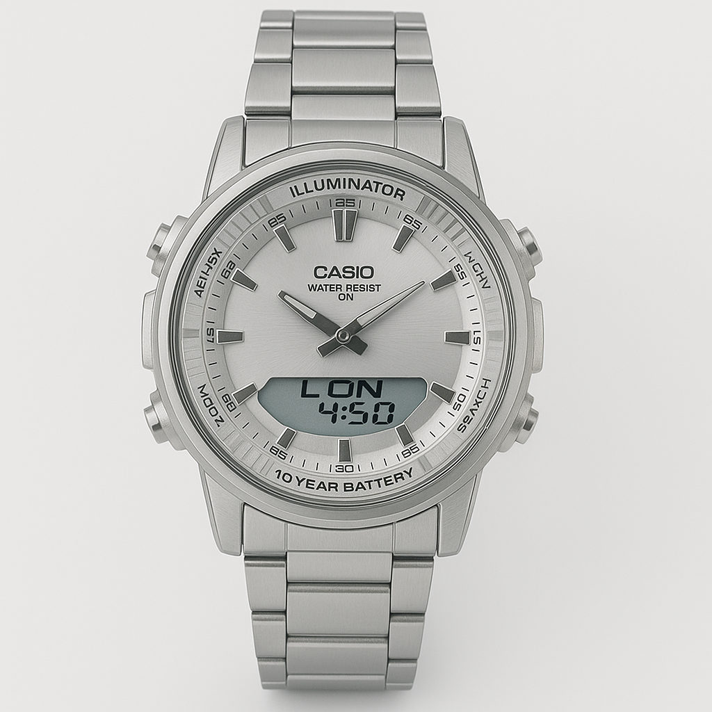 Casio Men's Stainless Steel Digital-Analog Watch