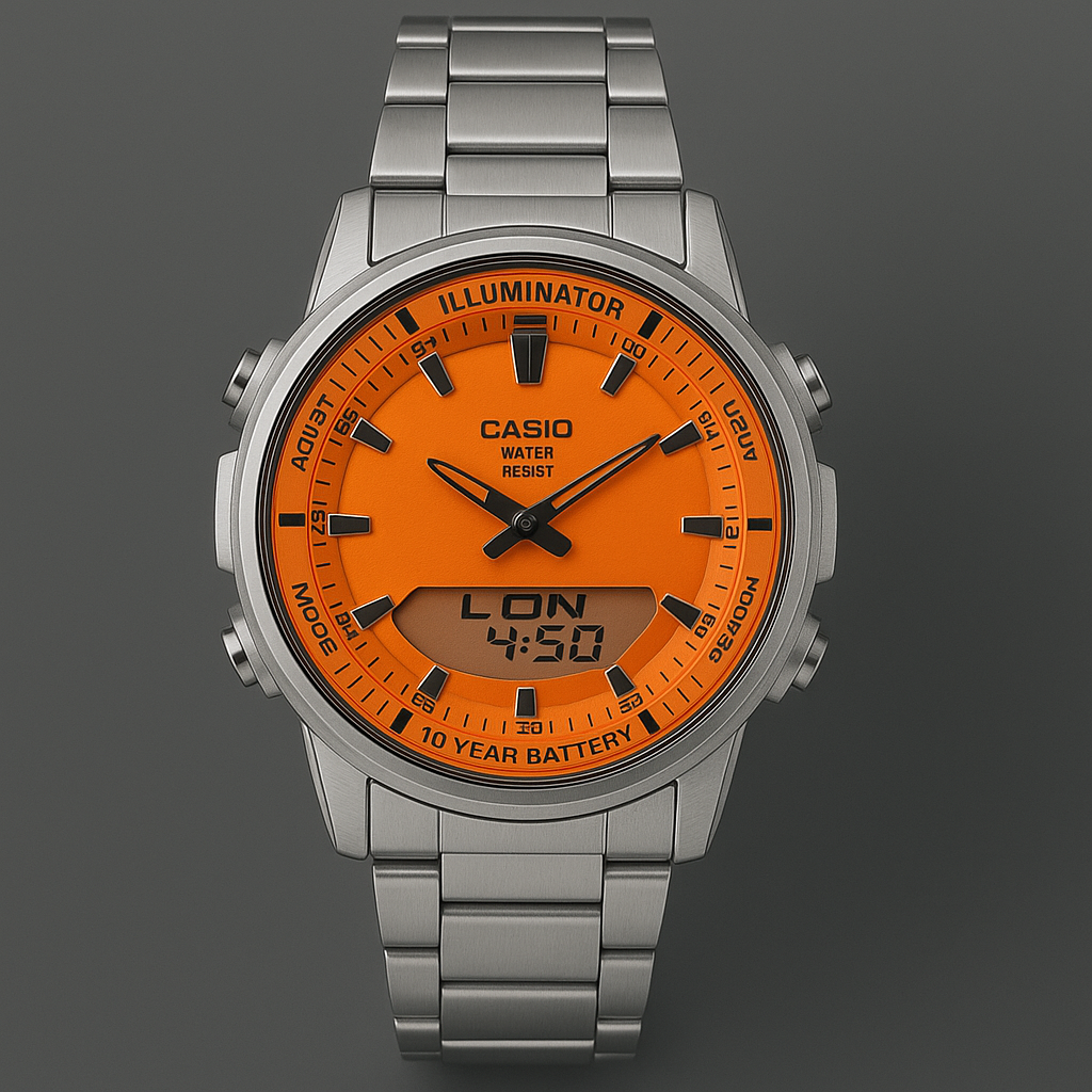 Casio Men's Stainless Steel Digital-Analog Watch