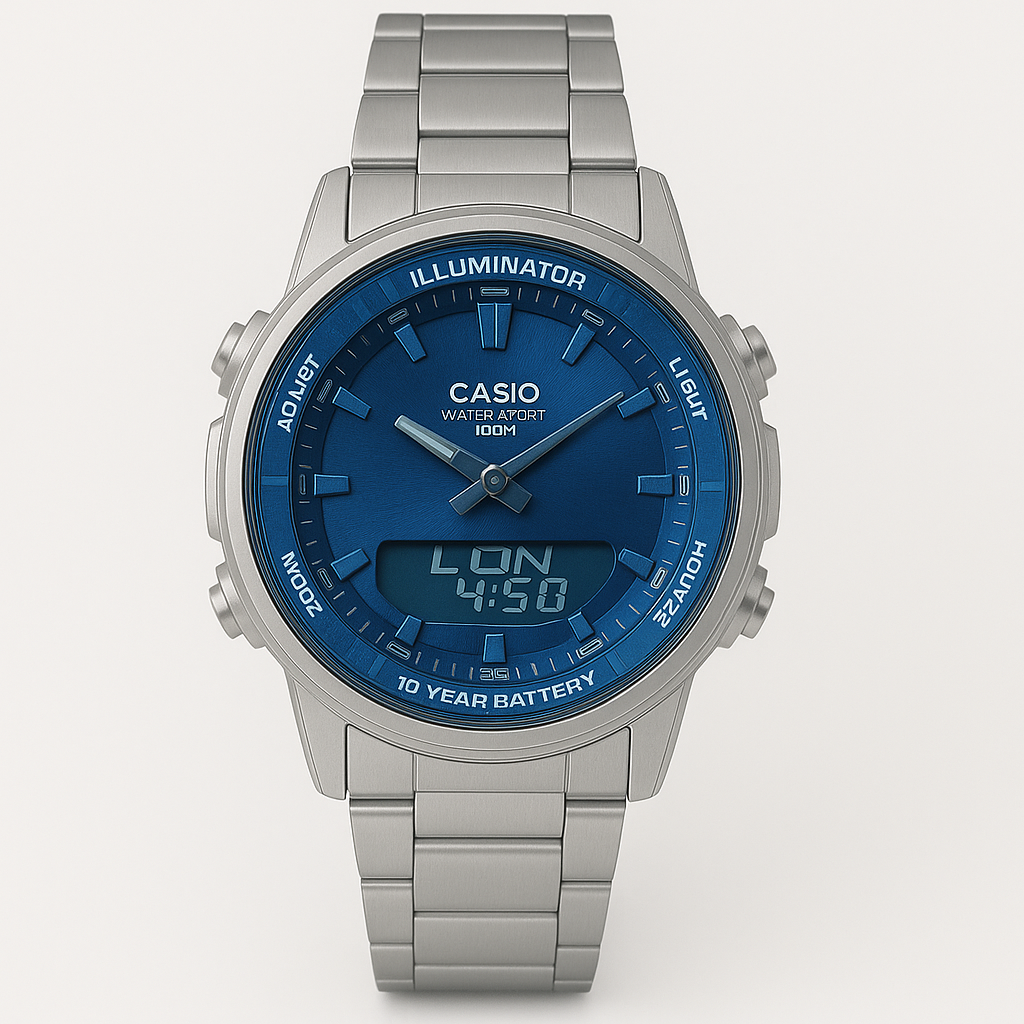Casio Men's Stainless Steel Digital-Analog Watch